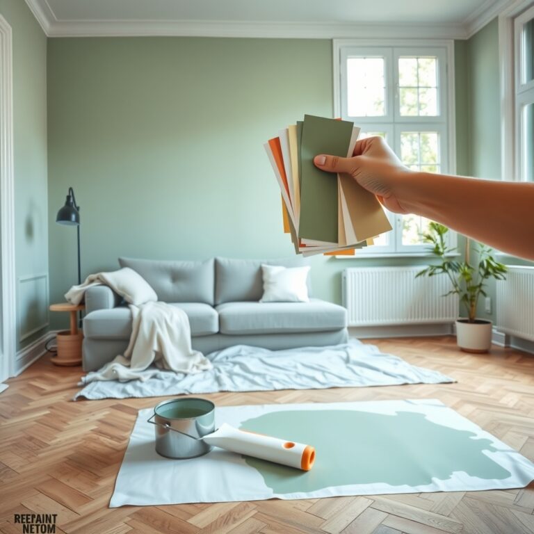 Izbira notranje barve za stene z barvnimi vzorci v dnevni sobi